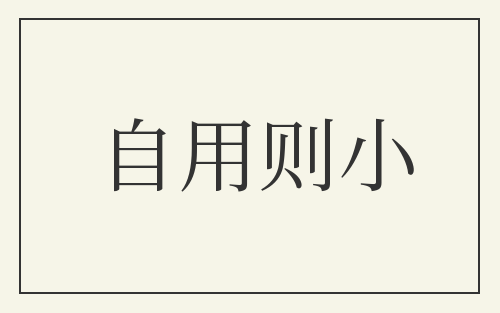 自用则小