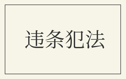 违条犯法