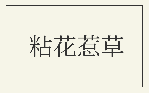 粘花惹草
