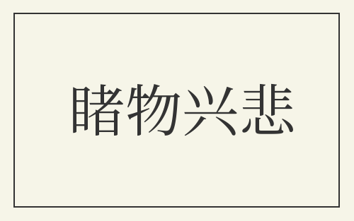 睹物兴悲