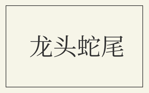 龙头蛇尾