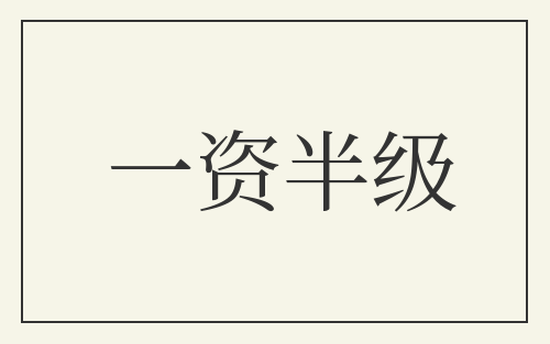 一资半级