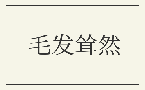 毛发耸然