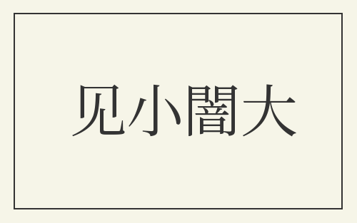 见小闇大