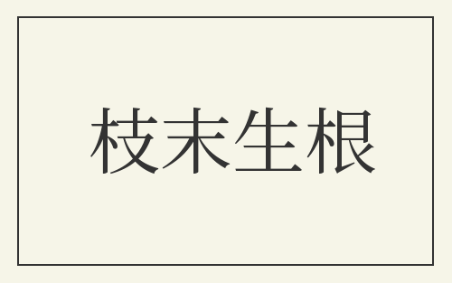 枝末生根
