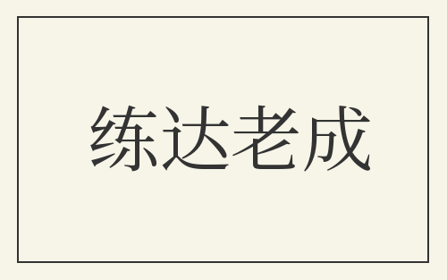 练达老成