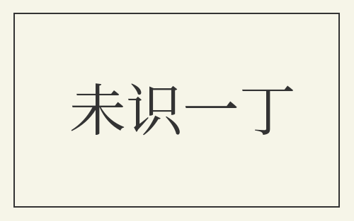 未识一丁