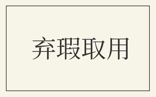 弃瑕取用