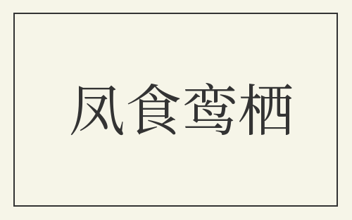 凤食鸾栖