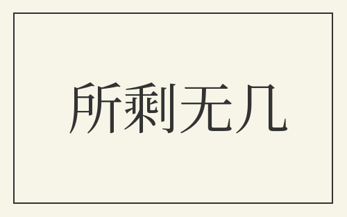 所剩无几