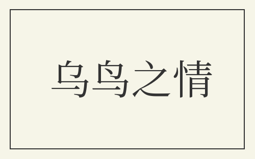 乌鸟之情