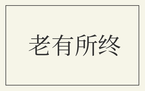 老有所终