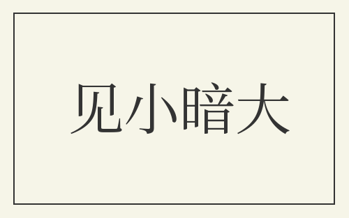 见小暗大