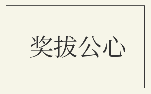 奖拔公心