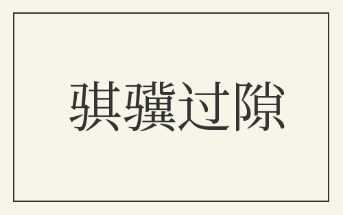 骐骥过隙