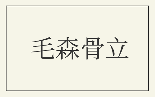 毛森骨立