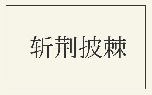 斩荆披棘