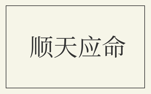顺天应命