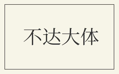 不达大体
