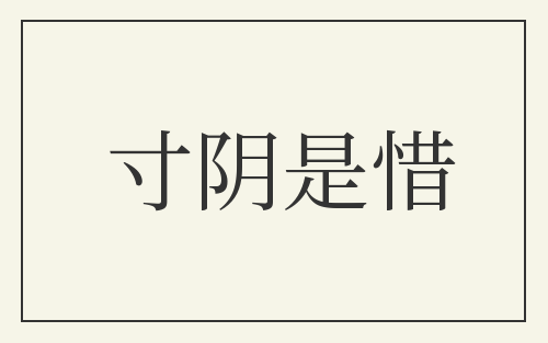 寸阴是惜