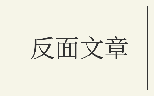 反面文章