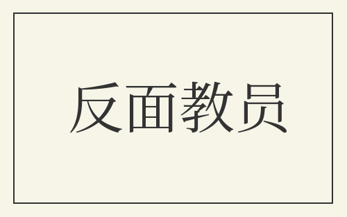 反面教员