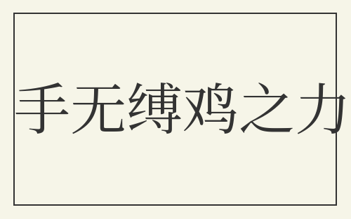 手无缚鸡之力