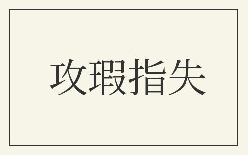 攻瑕指失