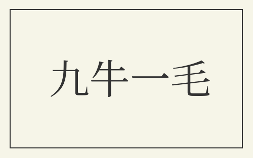 九牛一毛