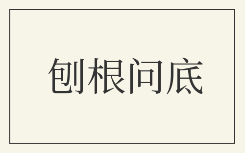 刨根问底