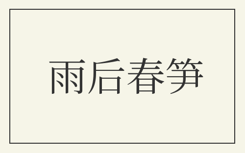 雨后春笋