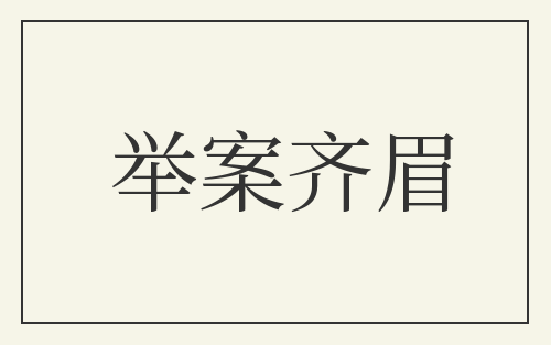 举案齐眉