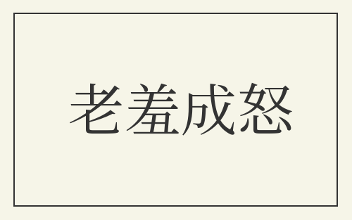 老羞成怒