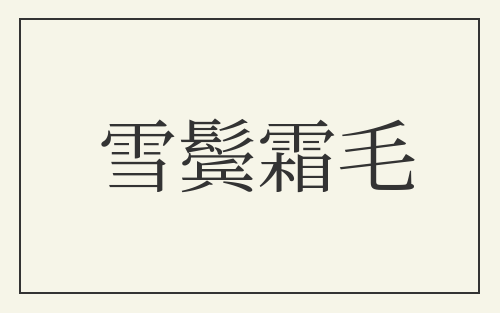 雪鬓霜毛