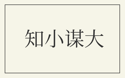 知小谋大