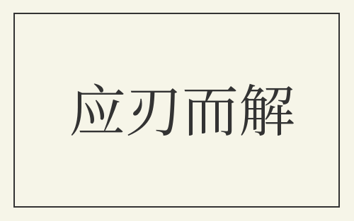 应刃而解