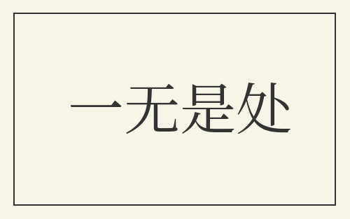 一无是处