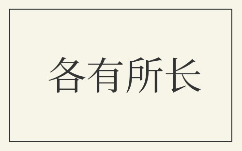 各有所长