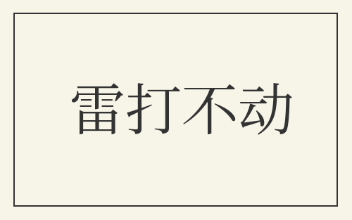 雷打不动