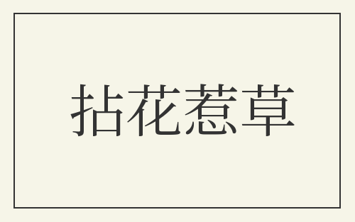 拈花惹草