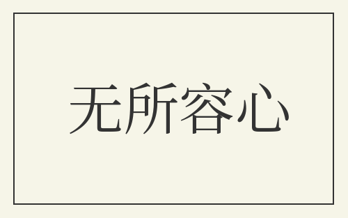 无所容心