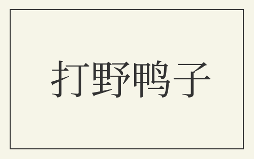 打野鸭子