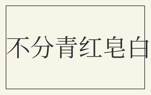 不分青红皂白