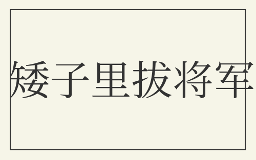 矮子里拔将军