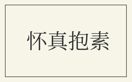 怀真抱素