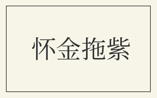 怀金拖紫