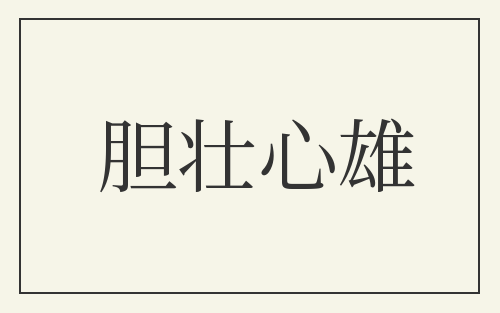 胆壮心雄