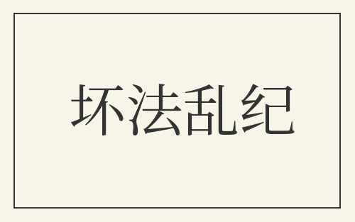 坏法乱纪