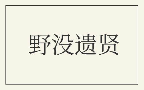 野没遗贤