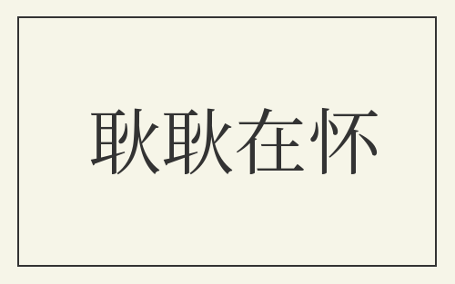 耿耿在怀